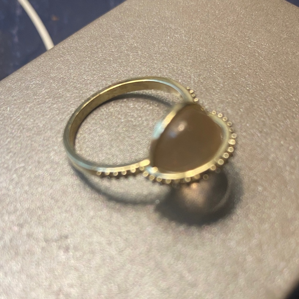 Genuine rose quartz ring size 6 - Picture 3 of 4